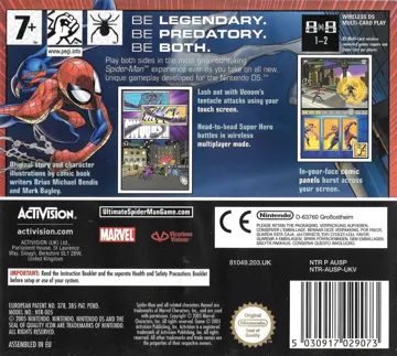 Ultimate Spider-Man (Japan) box cover back